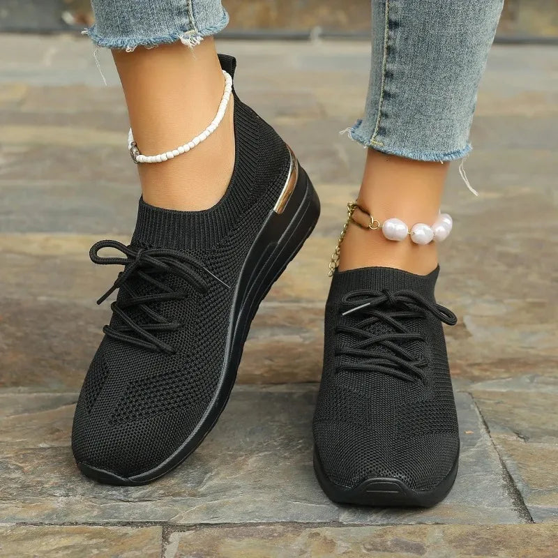 Ademend Mesh Sneakers voor Vrouwen met Platform Ontwerp en casual stijl | Sem