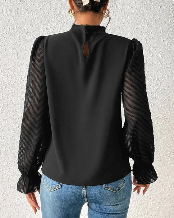 Blouse met lange mouwen voor dames met trendy stijl en modern ontwerp | Josephine