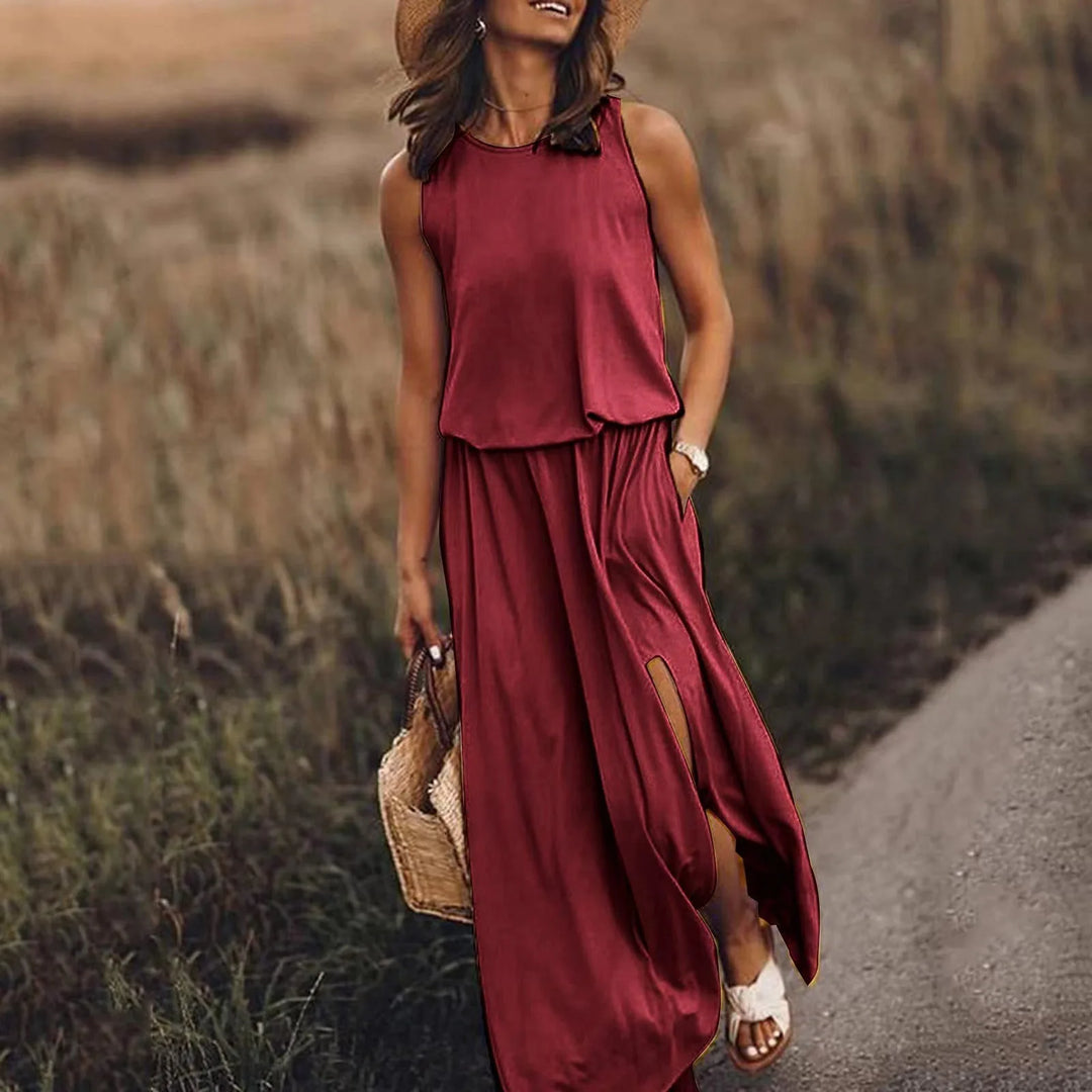 Chique en trendy zomer Maxi jurk voor vrouwen met stijlvol comfort en casual elegantie | Mila