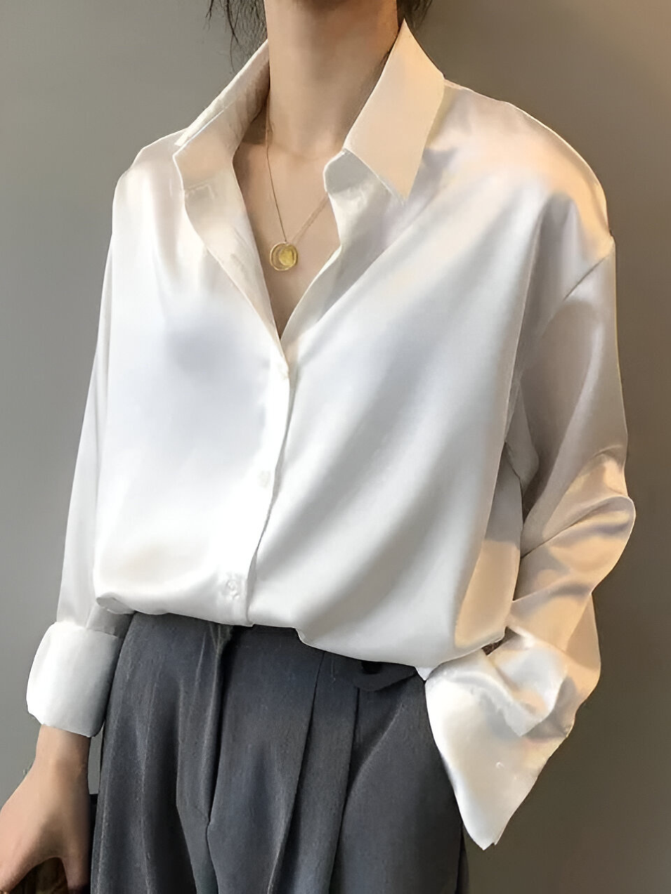 Elegante en zachte damesblouse met moeiteloze charme en stijlvol comfort | Roos