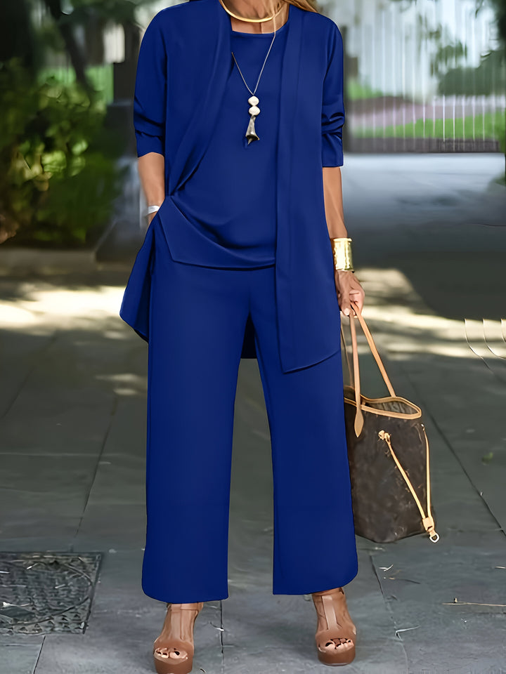Moeiteloos elegante 3-delige set voor dames met flatterende pasvorm en knus comfort | Olivia