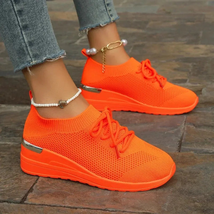 Ademend Mesh Sneakers voor Vrouwen met Platform Ontwerp en casual stijl | Sem