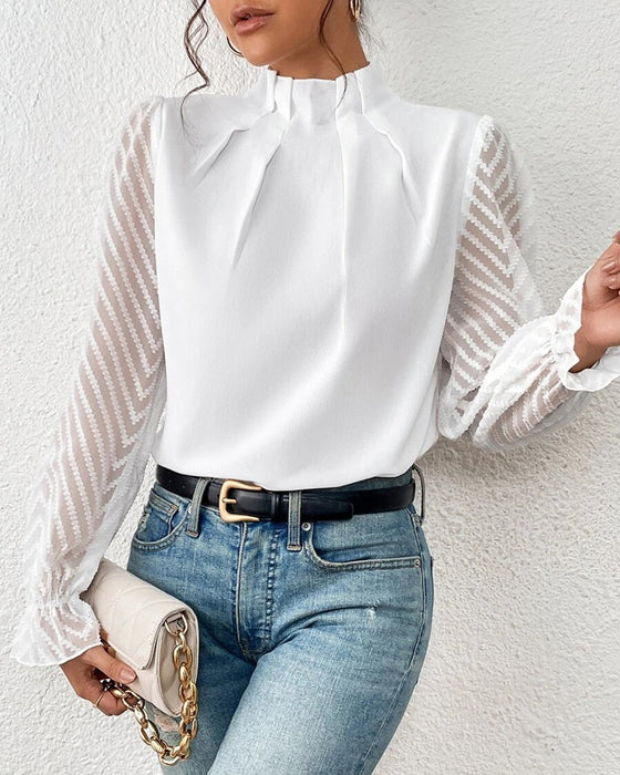 Blouse met lange mouwen voor dames met trendy stijl en modern ontwerp | Josephine