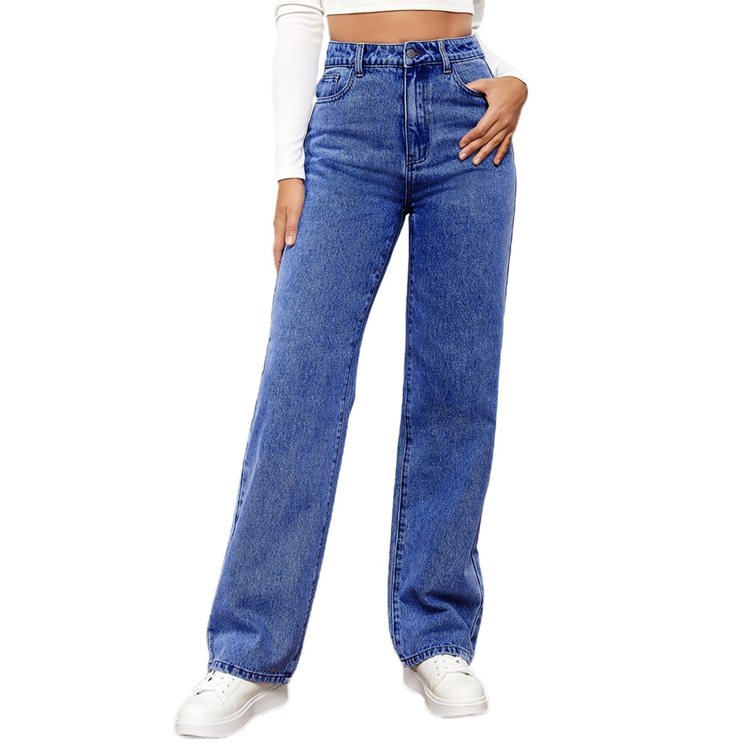 Casual Loose Fit Rechte Jeans voor dames in zachte Stretch denim en tijdloze stijl | Eline