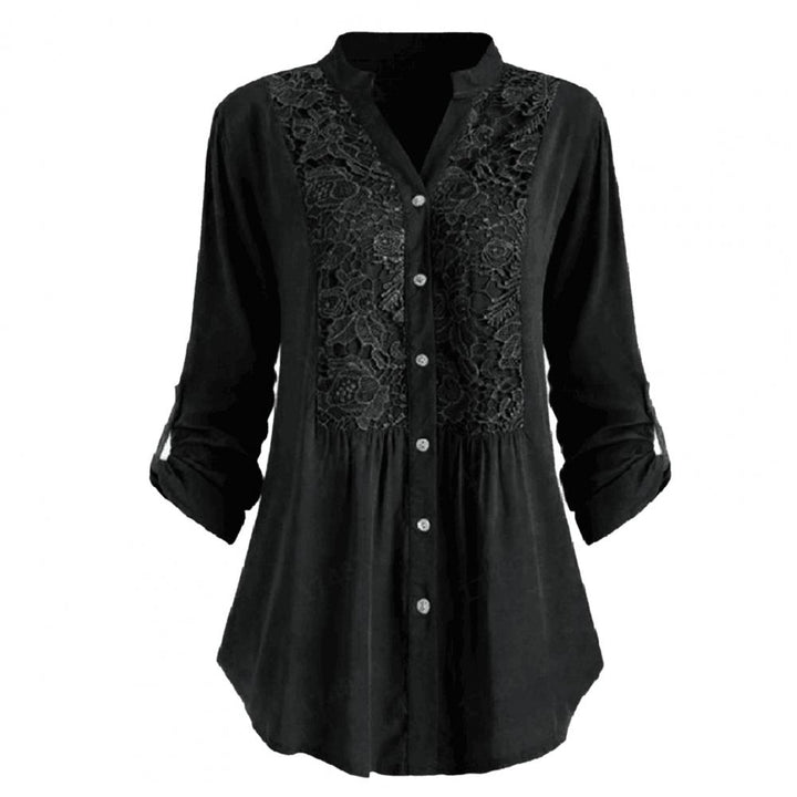 Casual lange blouse voor dames met elegante pofmouwen en klassieke charme | Elif