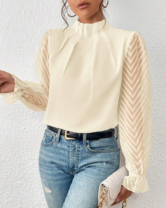 Blouse met lange mouwen voor dames met trendy stijl en modern ontwerp | Josephine